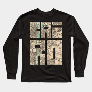 Cairo, Egypt City Map - Vintage Long Sleeve T-Shirt